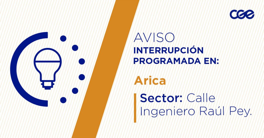 CGE ANUNCIA CORTE PROGRAMADO 23-10-2025