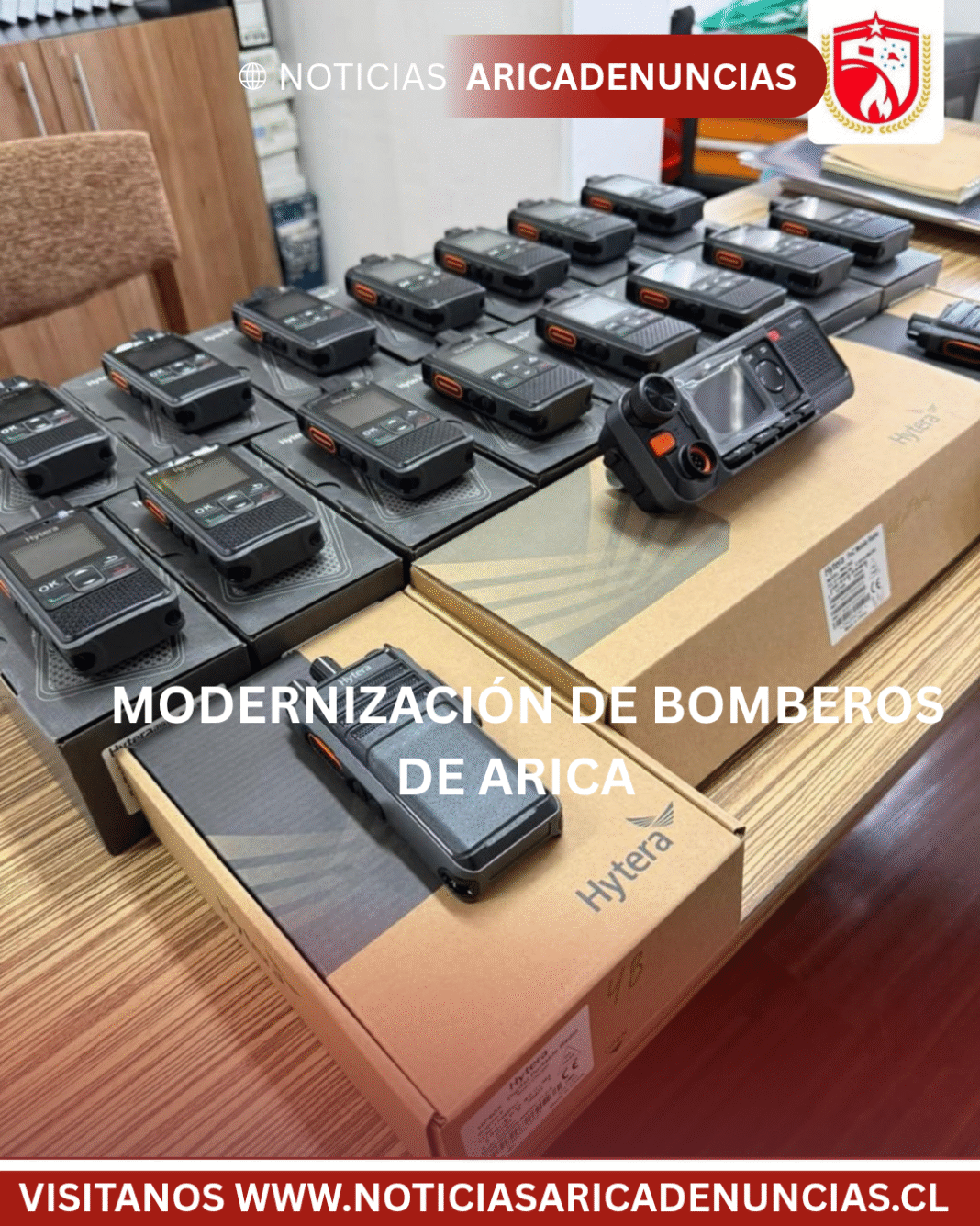 🔴El Cuerpo de Bomberos de Arica, en su permanente proceso de modernización tecnológica, ha incorporado nuevos equipos digitales y radios PoC con sistema multidatos, fortaleciendo sus comunicaciones para la atención de emergencias en todos los escenarios de la región.