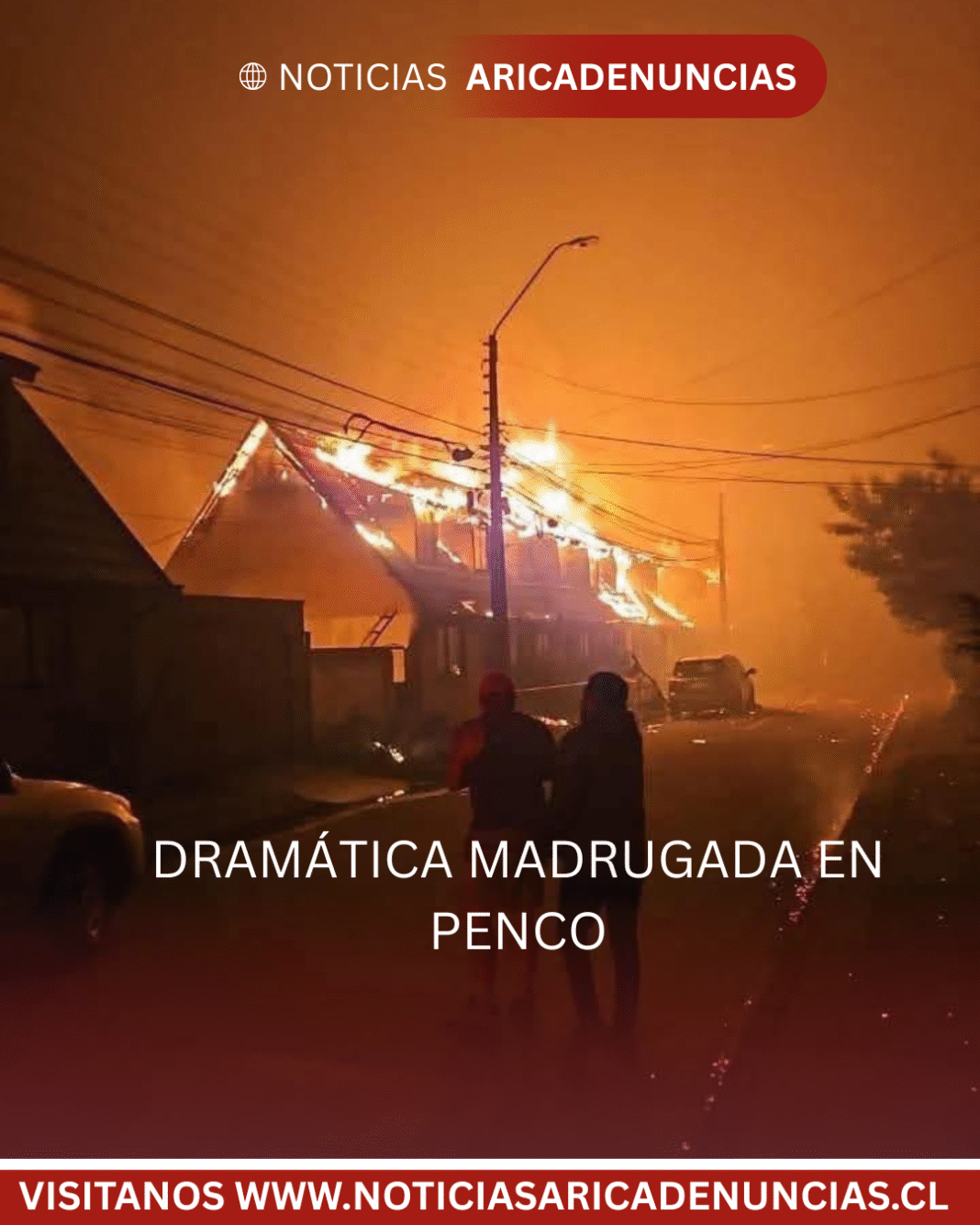 🔴 Dramática madrugada en Penco.<br>Un voraz incendio consumió cientos de hectáreas, campos, viviendas y vehículos.<br>Las imágenes dan cuenta de la difícil y angustiante situación vivida durante la noche.<br><br>#Aricayparinacota<br>#NoticiasAricaDenuncias<br>#AricaContraLaDelincuencia<br><br><br><br>